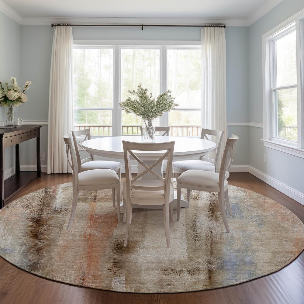 Chantille ACN537 Brown 8' x 8' Rug. Picture 6