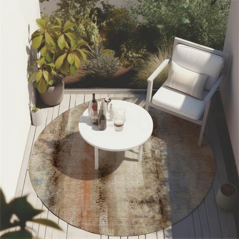Chantille ACN537 Brown 8' x 8' Rug. Picture 7