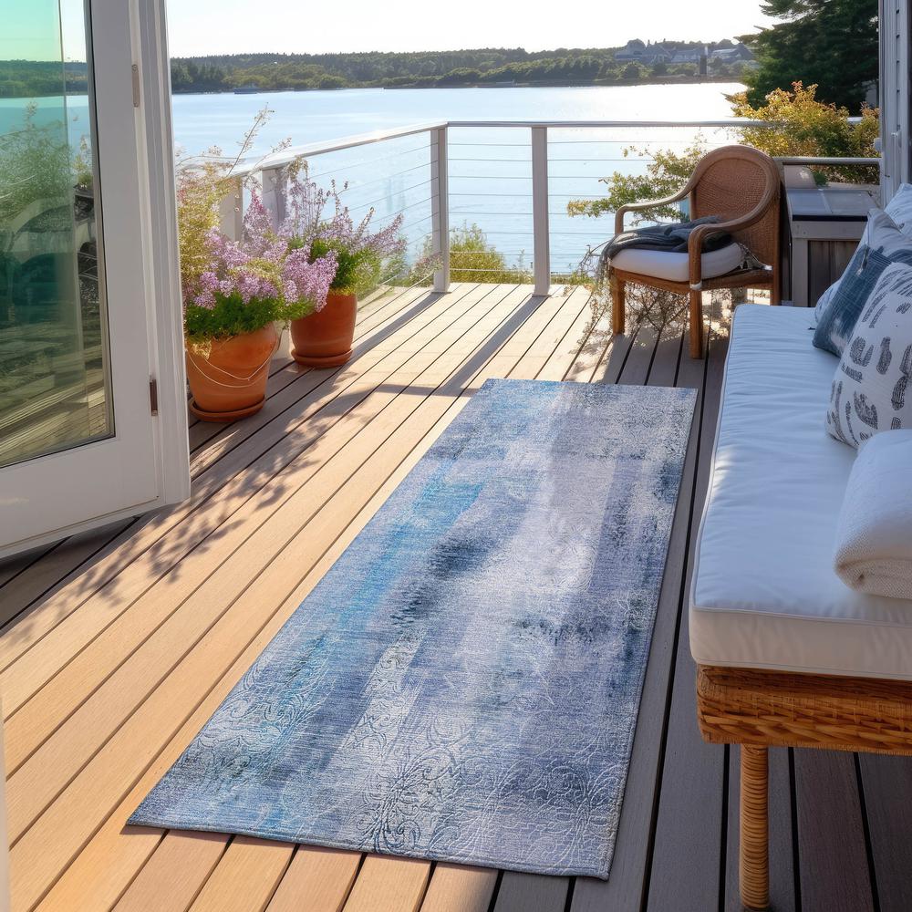Chantille ACN537 Blue 2'3" x 7'6" Rug. Picture 7
