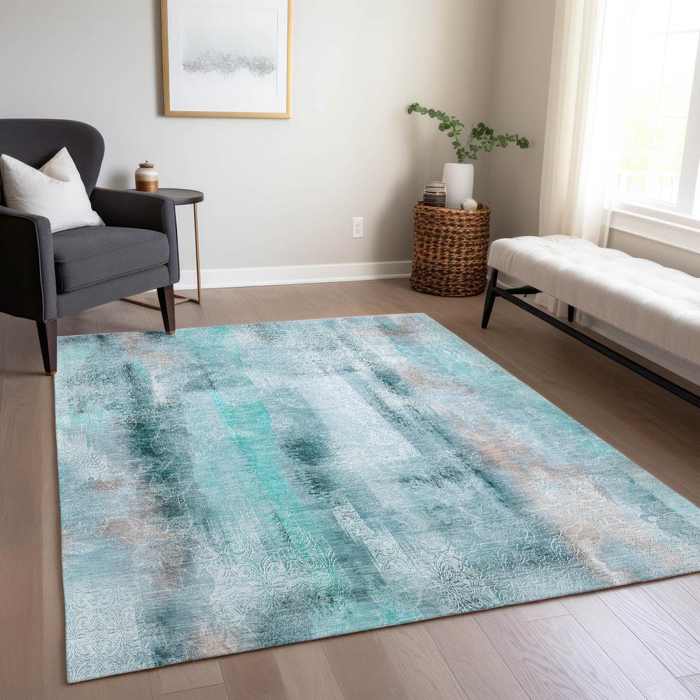 Chantille ACN537 Teal 2'6" x 3'10" Rug. Picture 8