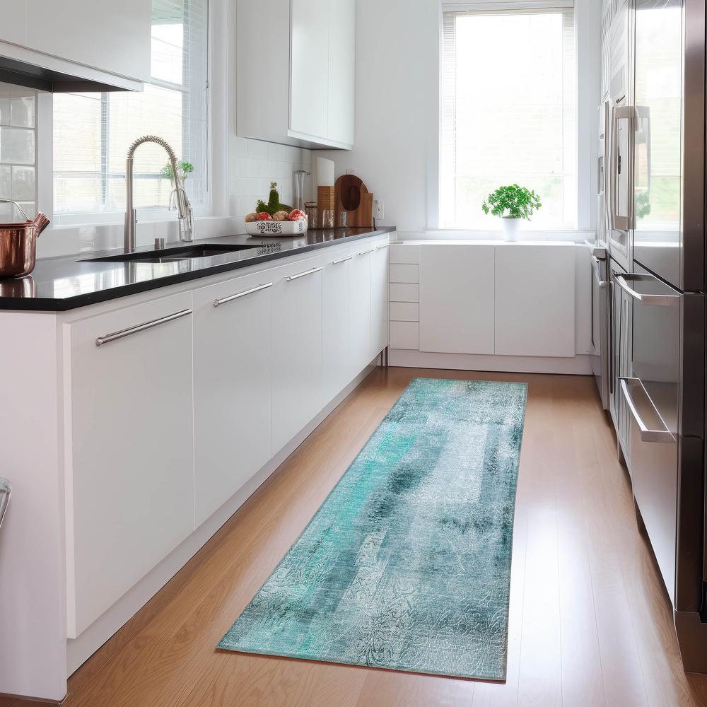 Chantille ACN537 Teal 2'3" x 7'6" Rug. Picture 6