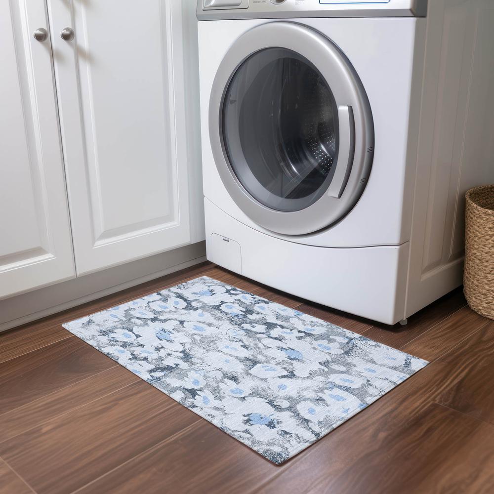 Chantille ACN538 Blue 1'8" x 2'6" Rug. Picture 7