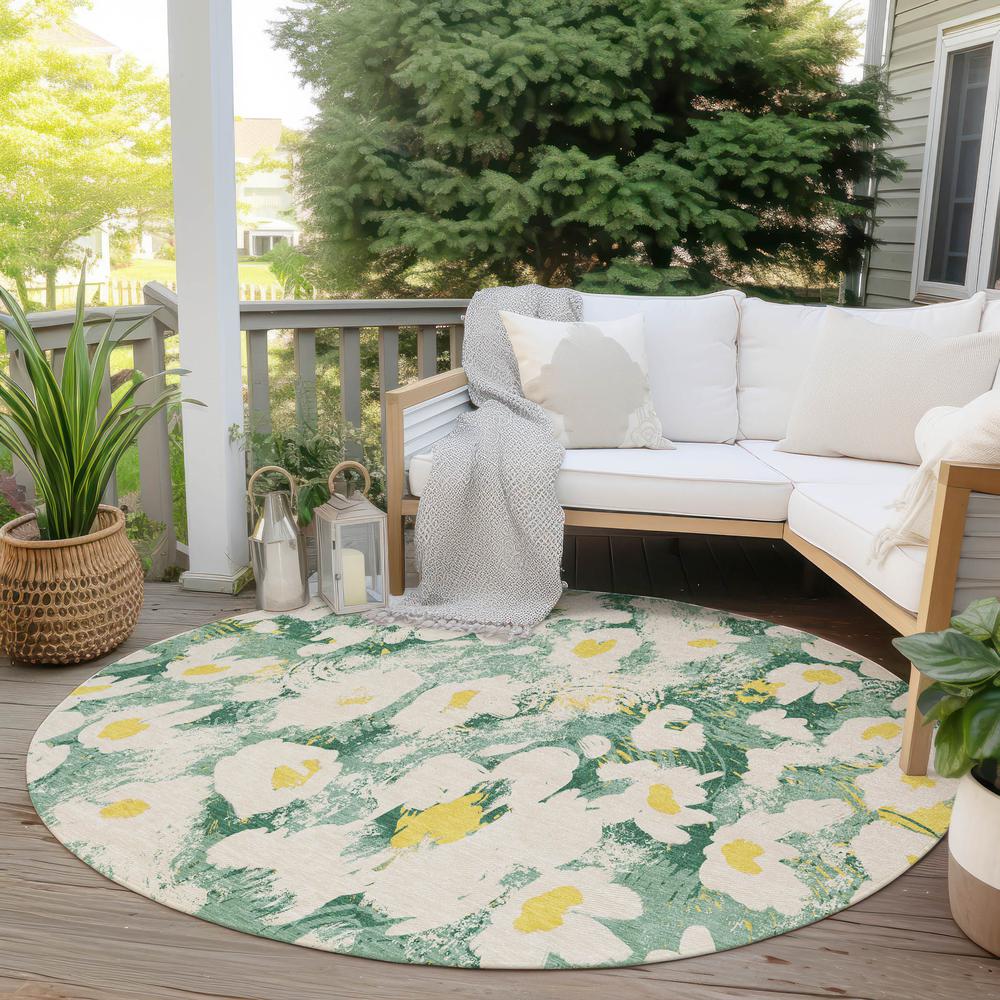 Chantille ACN538 Green 8' x 8' Rug. Picture 7