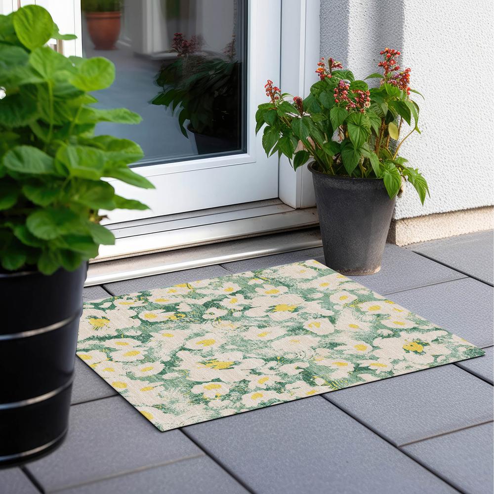 Chantille ACN538 Green 1'8" x 2'6" Rug. Picture 7