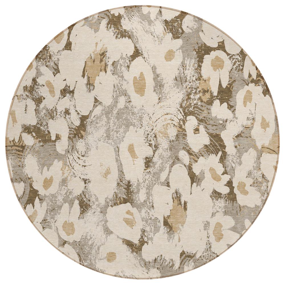 Chantille ACN538 Brown 8' x 8' Rug. Picture 1