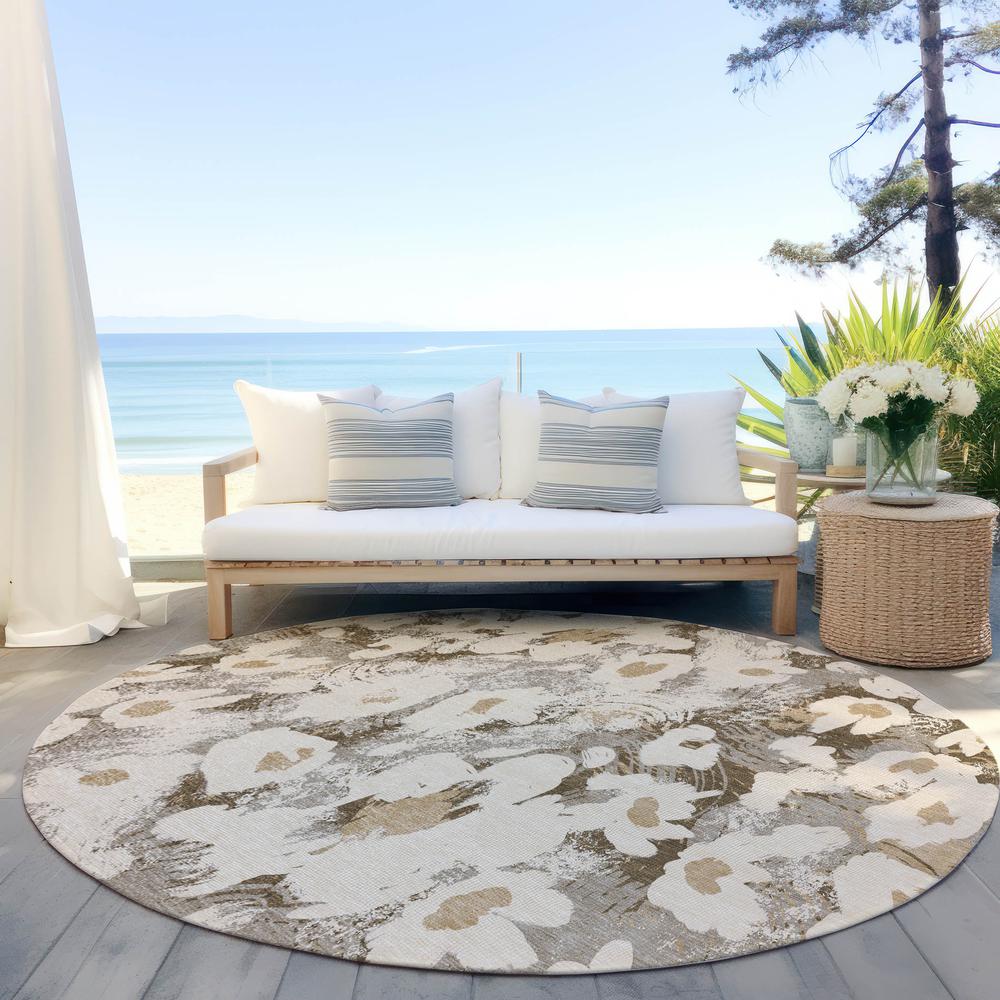 Chantille ACN538 Brown 8' x 8' Rug. Picture 7