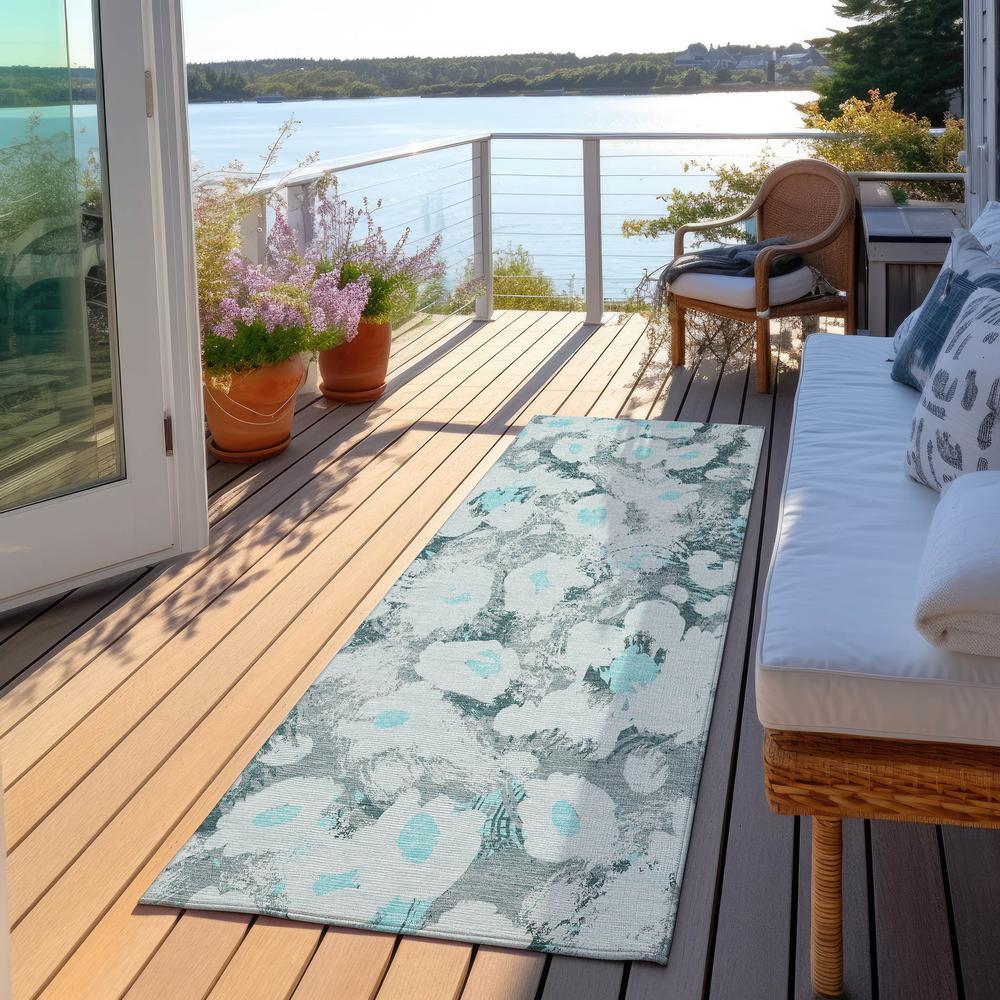 Chantille ACN538 Teal 2'3" x 7'6" Rug. Picture 7