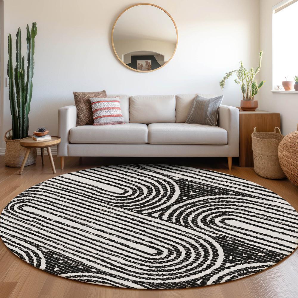 Chantille ACN540 Black 8' x 8' Rug. Picture 6