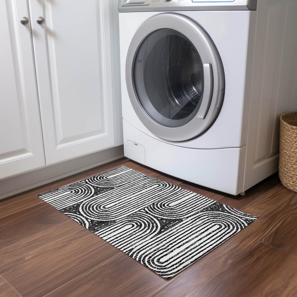 Chantille ACN540 Black 1'8" x 2'6" Rug. Picture 6