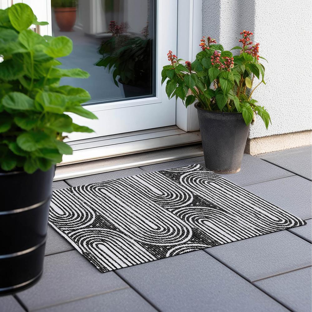 Chantille ACN540 Black 1'8" x 2'6" Rug. Picture 7