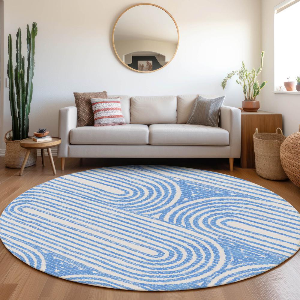 Chantille ACN540 Blue 8' x 8' Rug. Picture 6