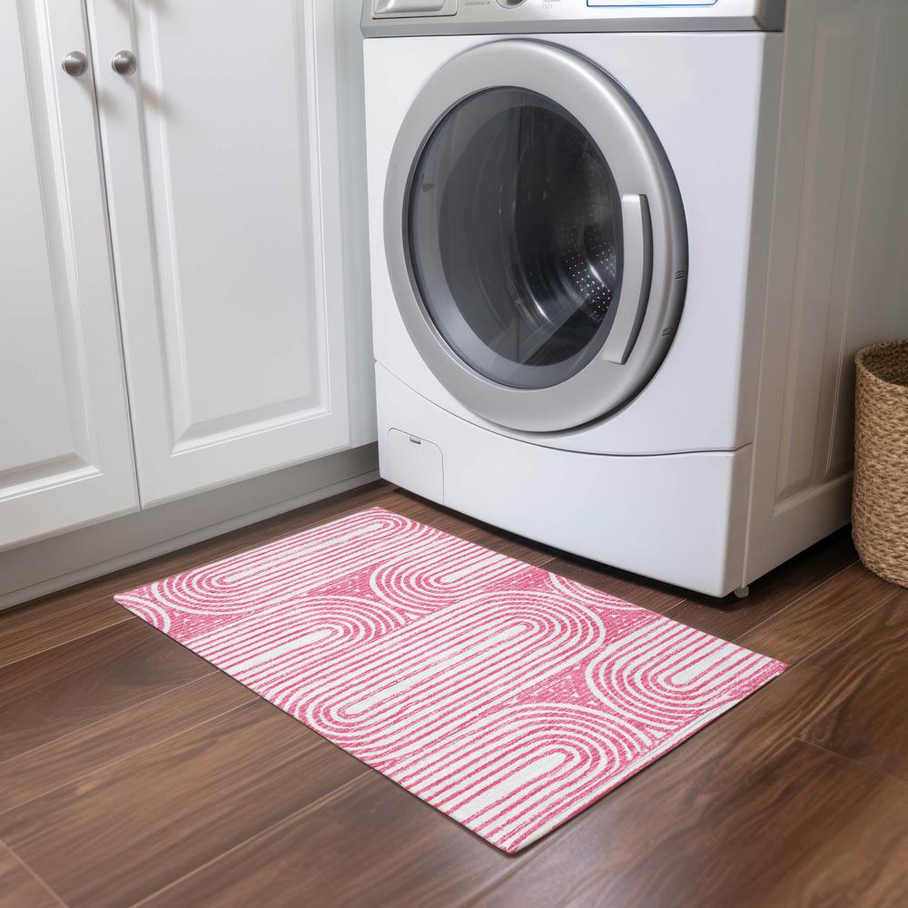 Chantille ACN540 Pink 1'8" x 2'6" Rug. Picture 6