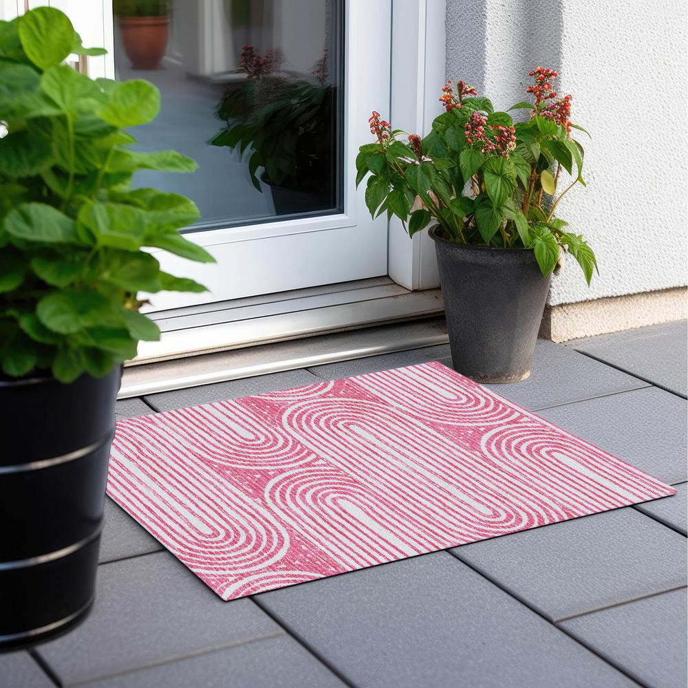 Chantille ACN540 Pink 1'8" x 2'6" Rug. Picture 7