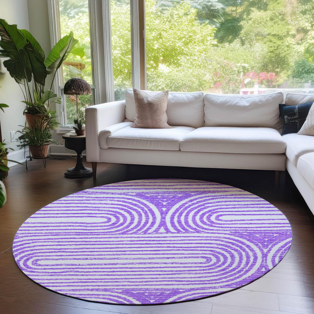 Chantille ACN540 Purple 8' x 8' Rug. Picture 6