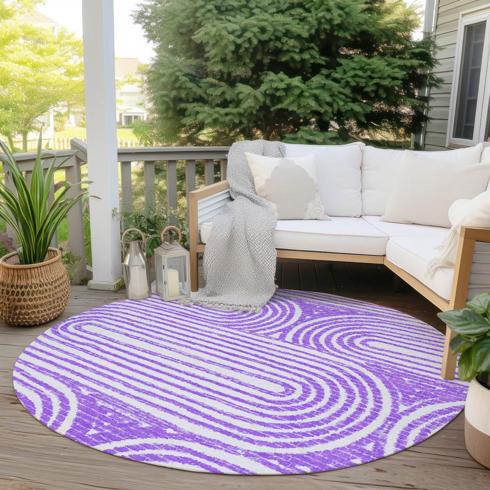 Chantille ACN540 Purple 8' x 8' Rug. Picture 7