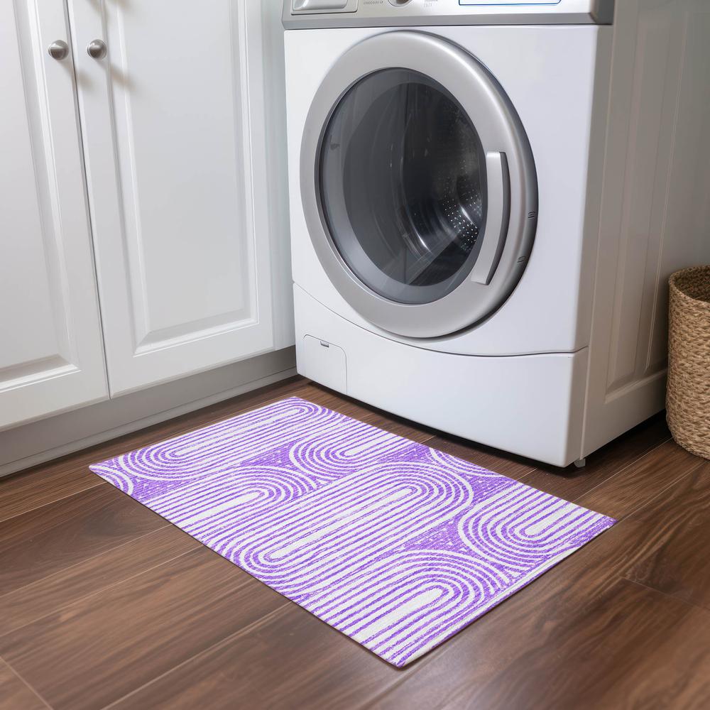 Chantille ACN540 Purple 1'8" x 2'6" Rug. Picture 6