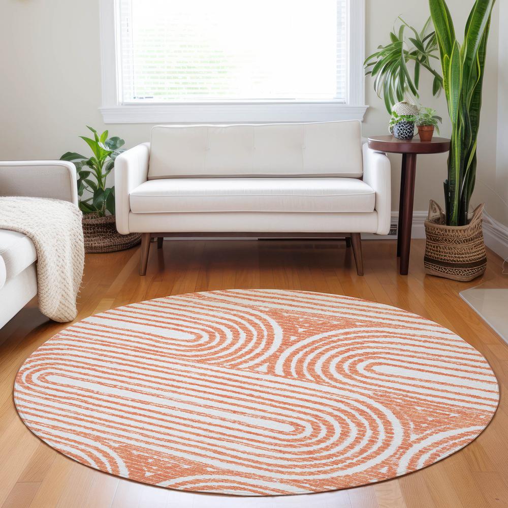 Chantille ACN540 Orange 8' x 8' Rug. Picture 6