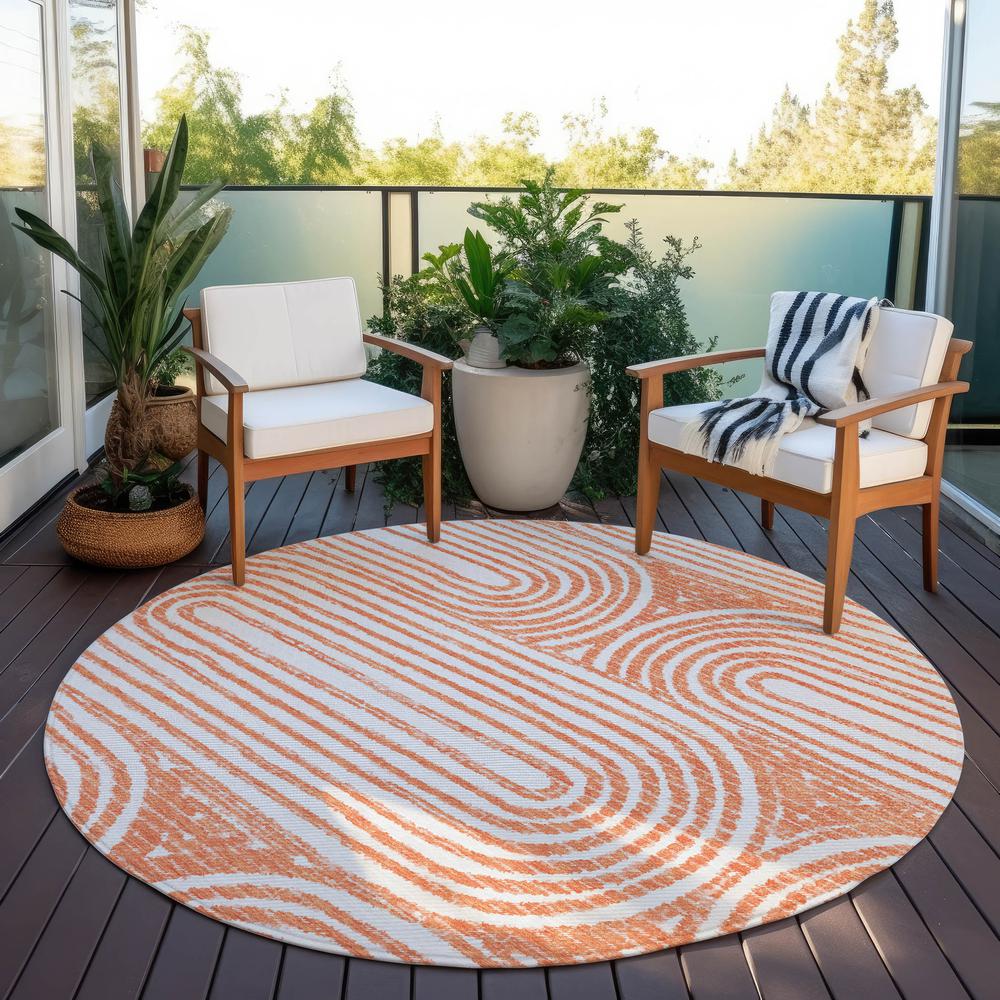 Chantille ACN540 Orange 8' x 8' Rug. Picture 7