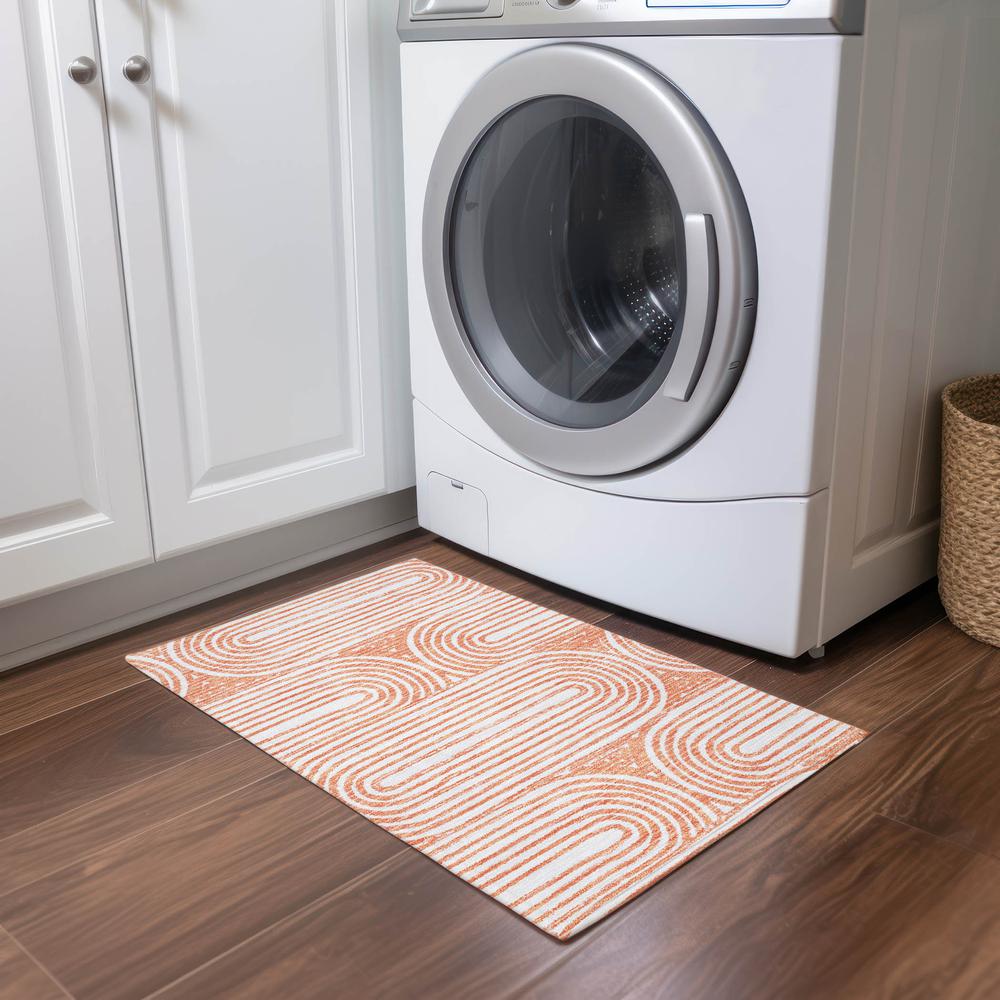 Chantille ACN540 Orange 1'8" x 2'6" Rug. Picture 6