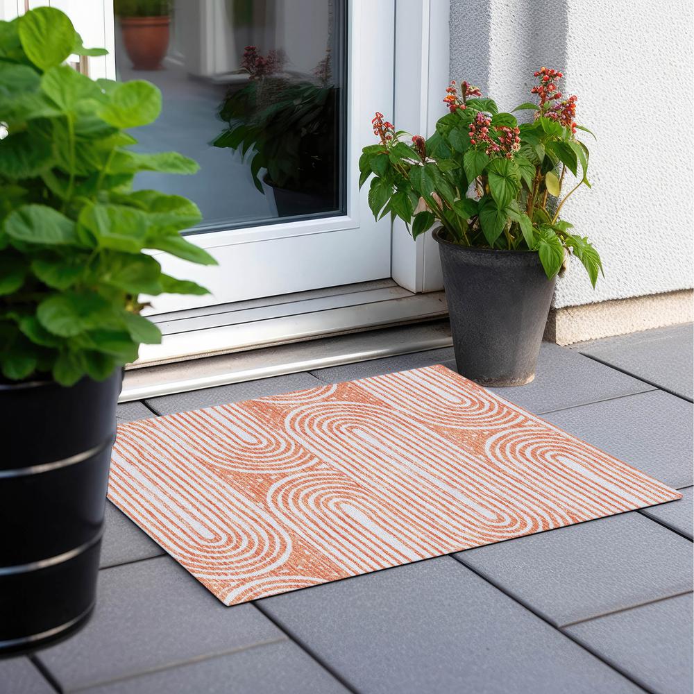 Chantille ACN540 Orange 1'8" x 2'6" Rug. Picture 7
