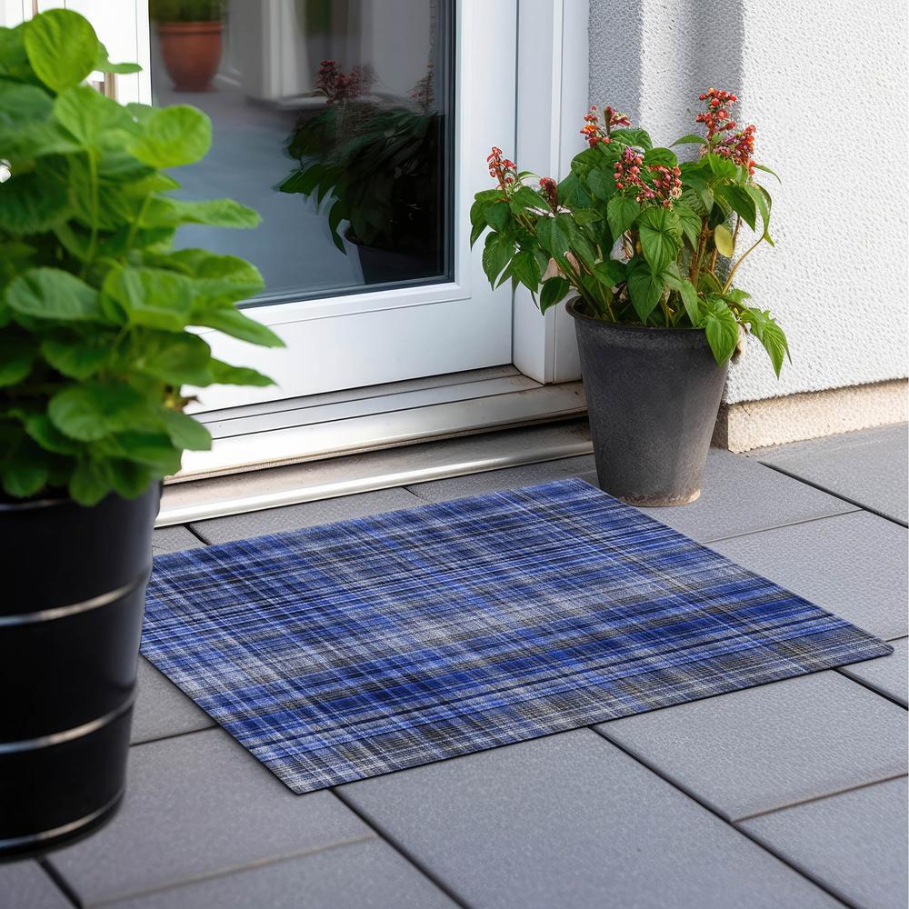 Chantille ACN541 Blue 1'8" x 2'6" Rug. Picture 7