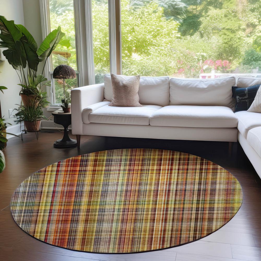 Chantille ACN541 Orange 8' x 8' Rug. Picture 6