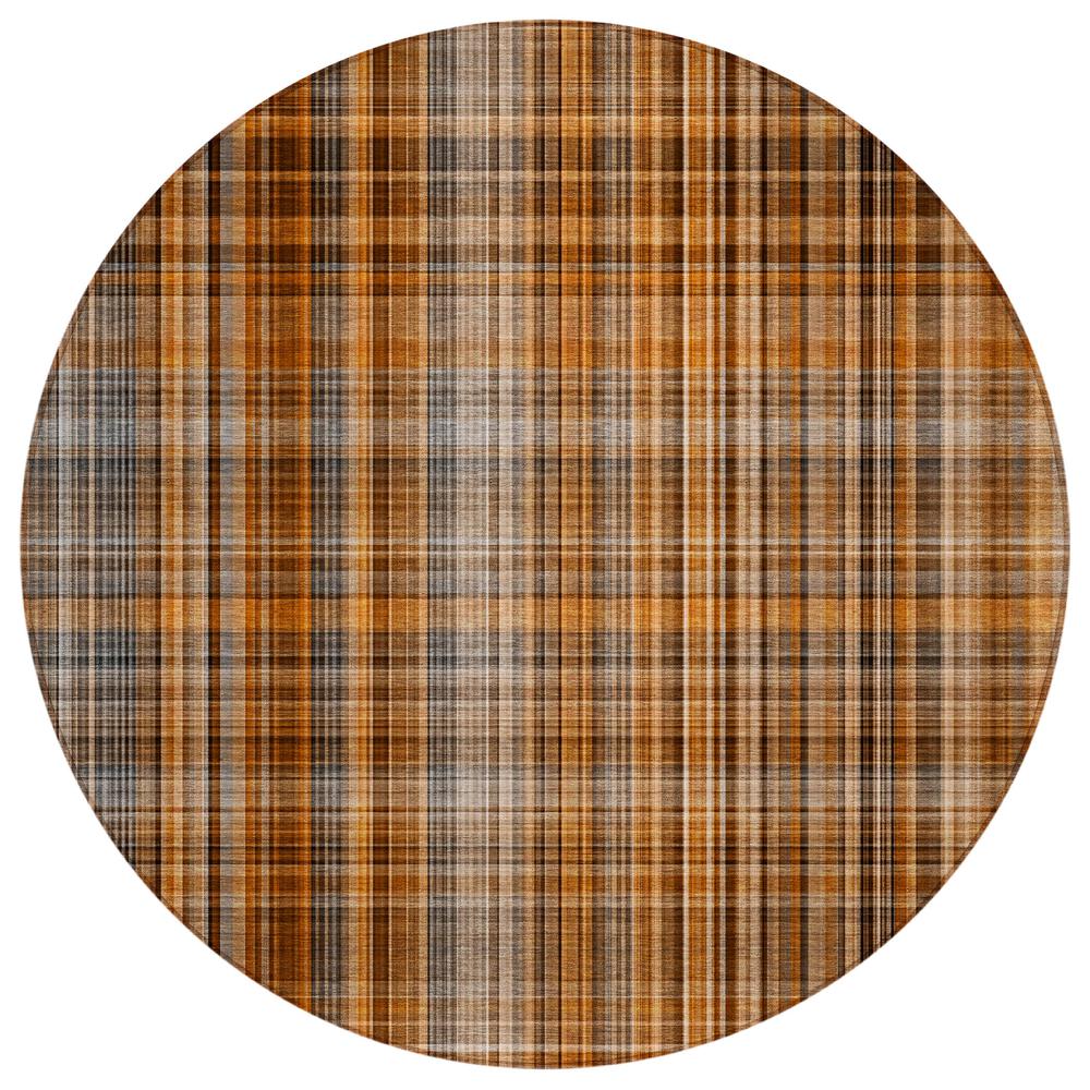 Chantille ACN541 Orange 8' x 8' Rug. Picture 1