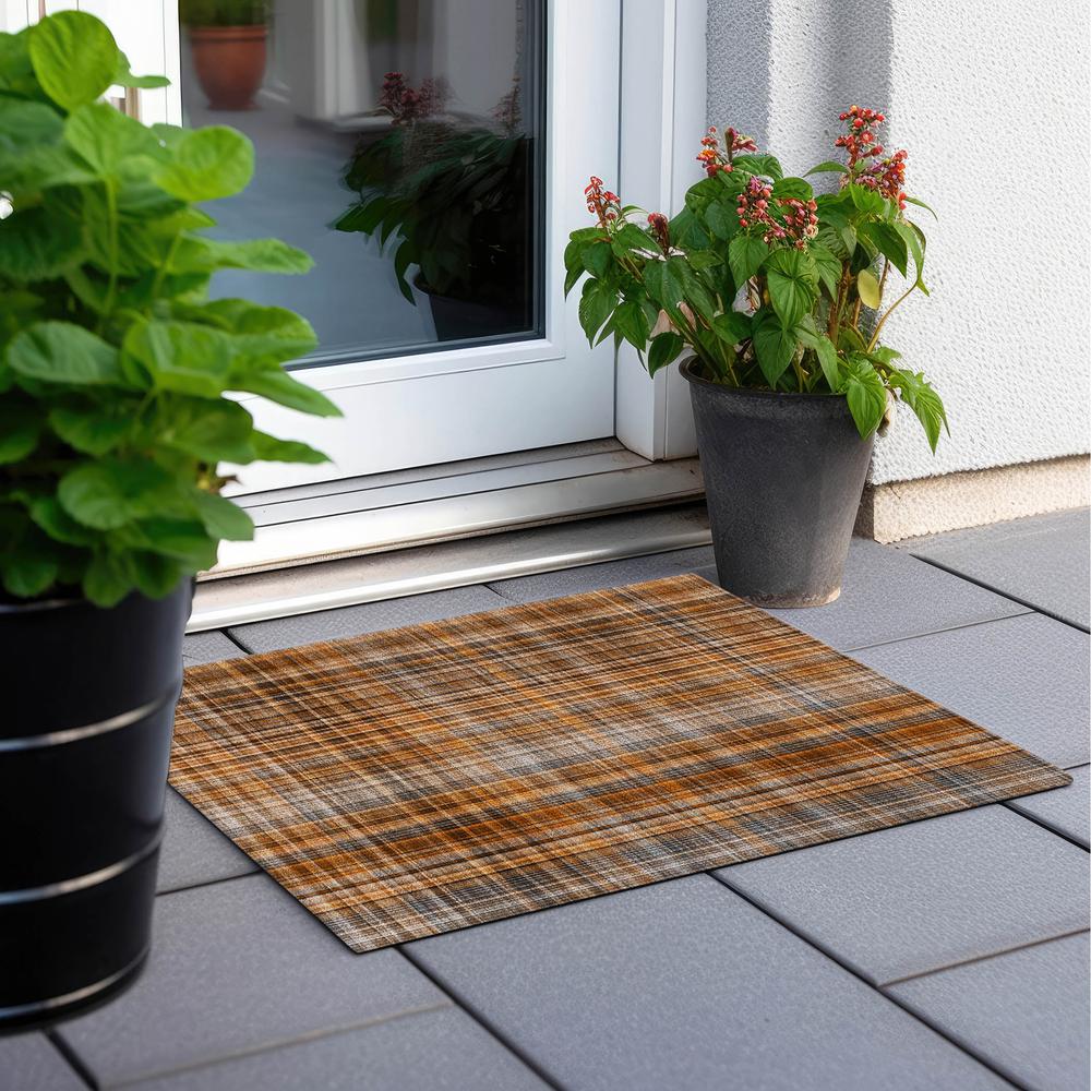 Chantille ACN541 Orange 1'8" x 2'6" Rug. Picture 7
