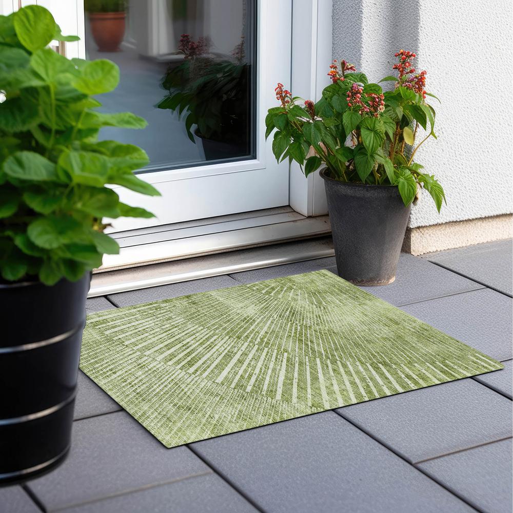 Chantille ACN542 Green 1'8" x 2'6" Rug. Picture 8