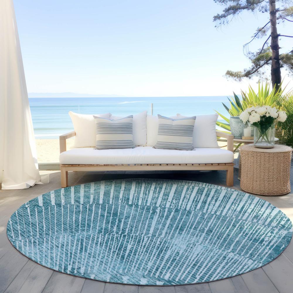 Chantille ACN542 Teal 8' x 8' Rug. Picture 7