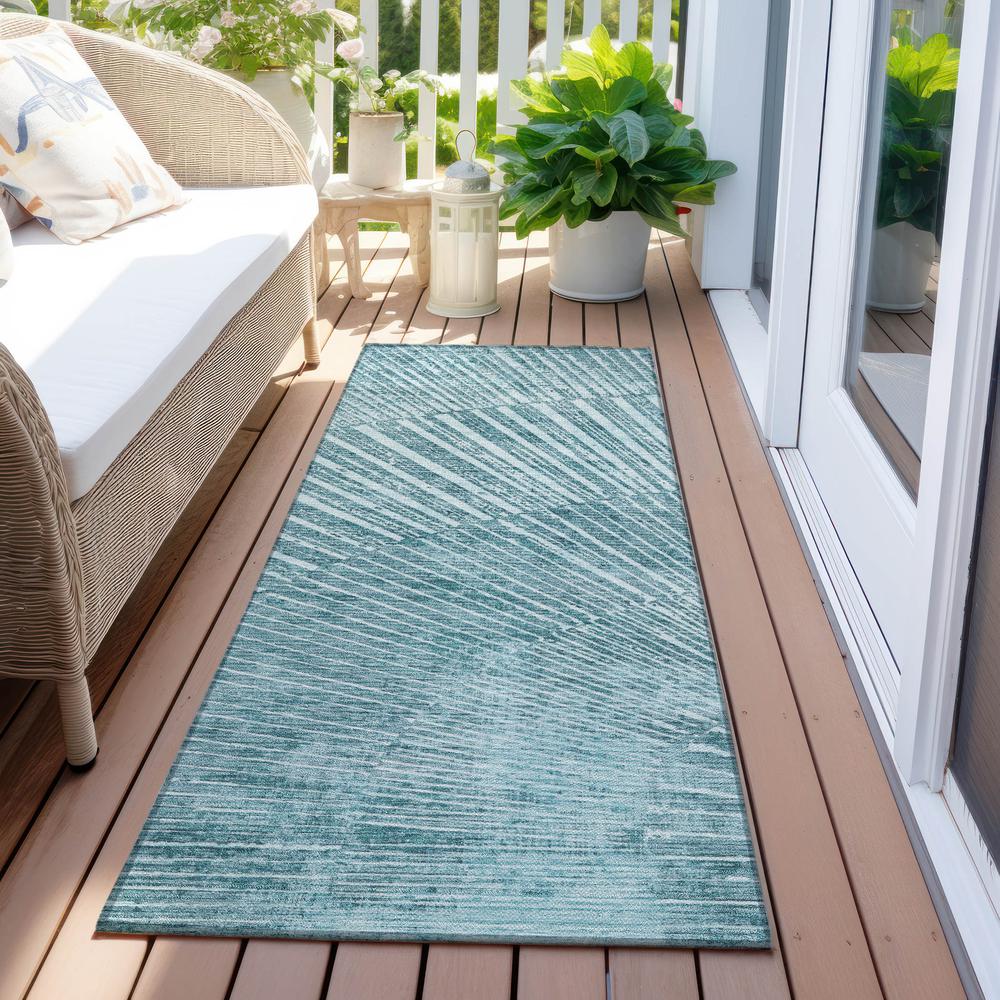 Chantille ACN542 Teal 2'3" x 7'6" Rug. Picture 8