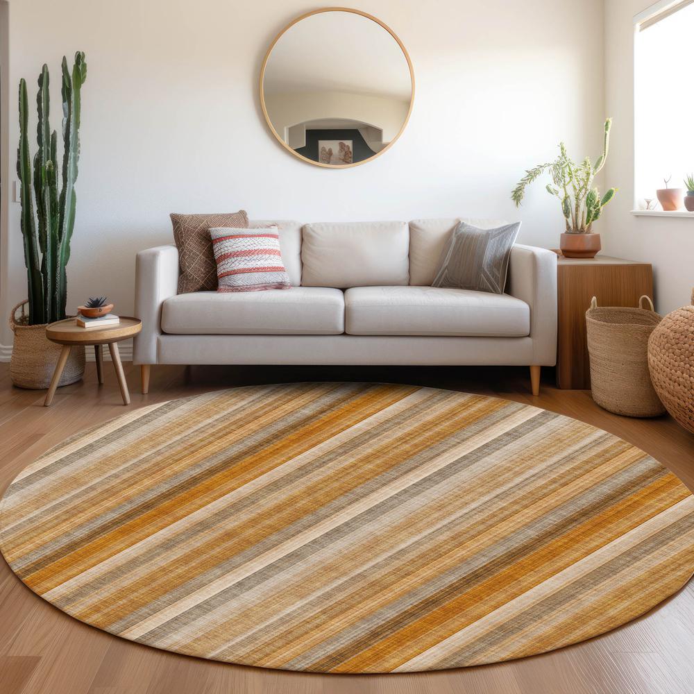 Chantille ACN543 Orange 8' x 8' Rug. Picture 7