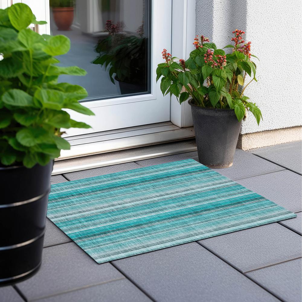 Chantille ACN543 Teal 1'8" x 2'6" Rug. Picture 7