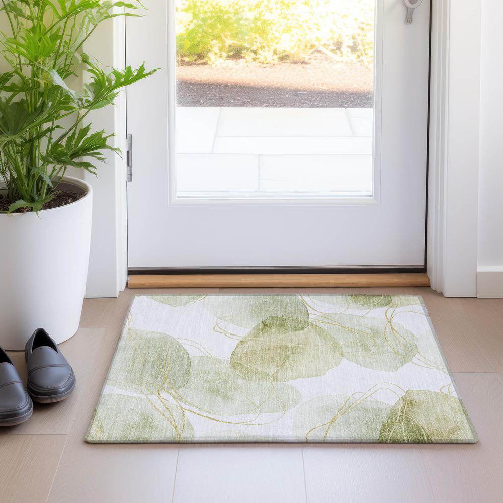 Chantille ACN544 Green 1'8" x 2'6" Rug. Picture 6