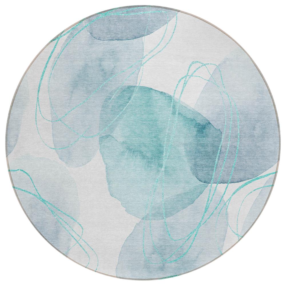 Chantille ACN544 Teal 8' x 8' Rug. Picture 1