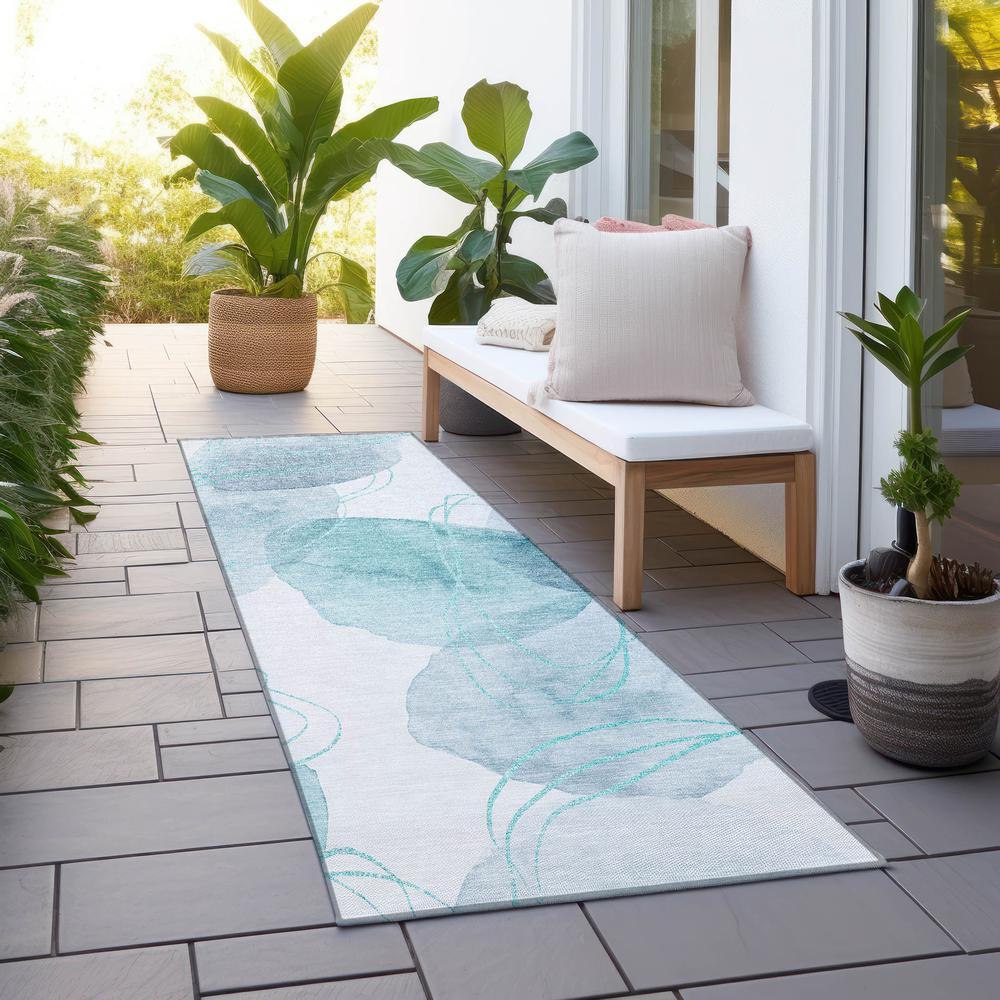 Chantille ACN544 Teal 2'3" x 7'6" Rug. Picture 7