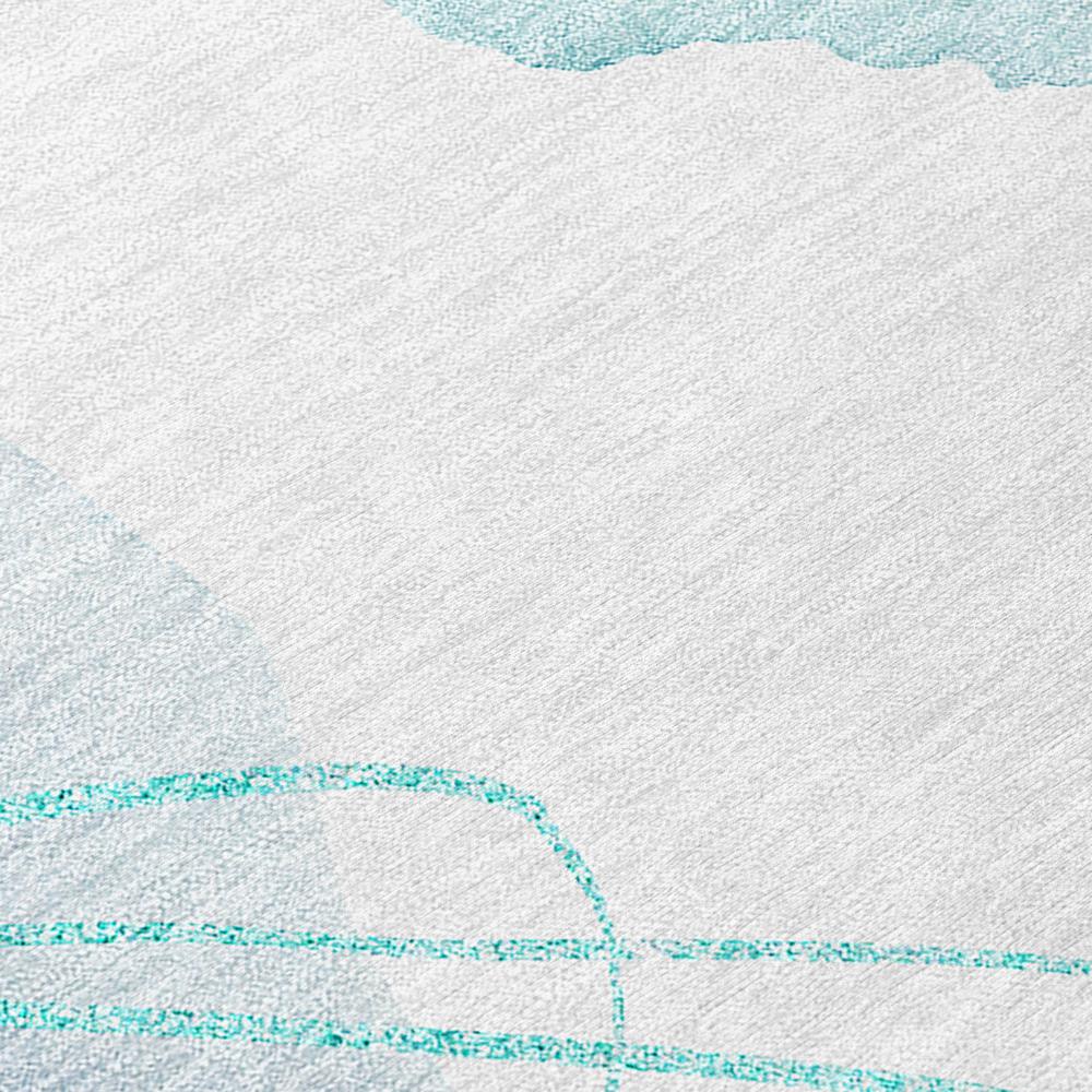 Chantille ACN544 Teal 1'8" x 2'6" Rug. Picture 5