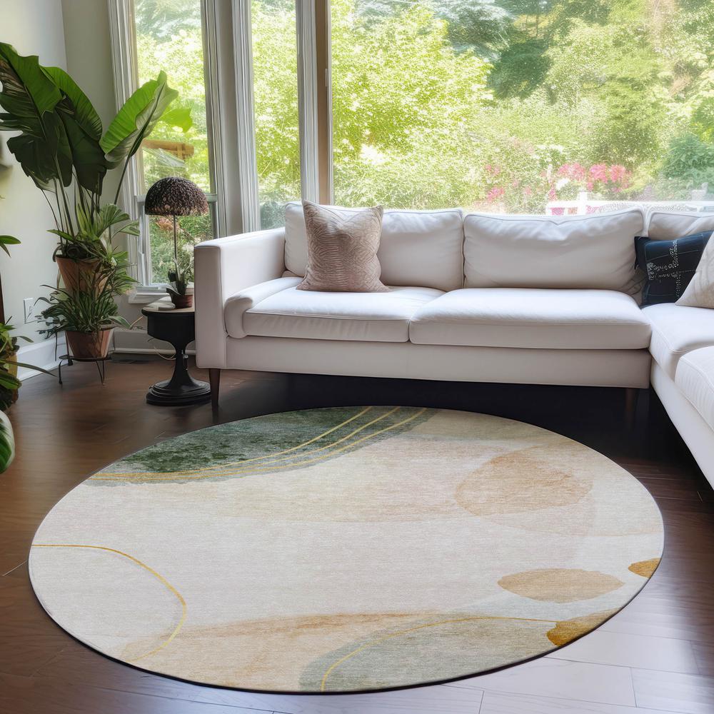 Chantille ACN545 Brown 8' x 8' Rug. Picture 6