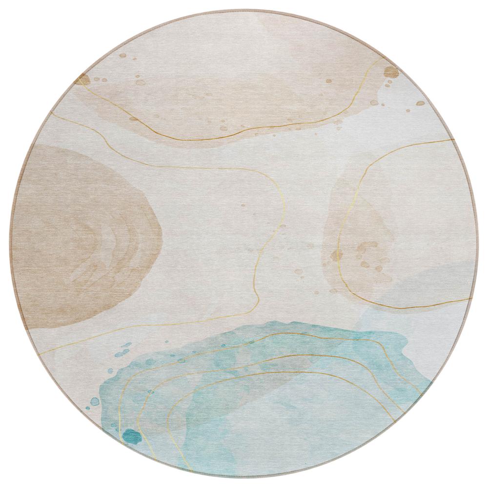 Chantille ACN546 Brown 8' x 8' Rug. Picture 1