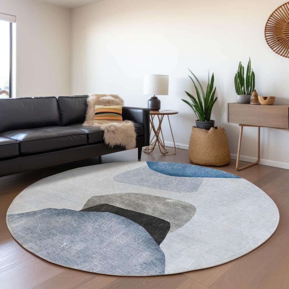Chantille ACN547 Blue 8' x 8' Rug. Picture 7