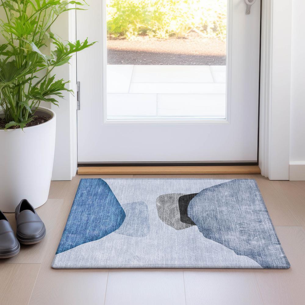 Chantille ACN547 Blue 1'8" x 2'6" Rug. Picture 6