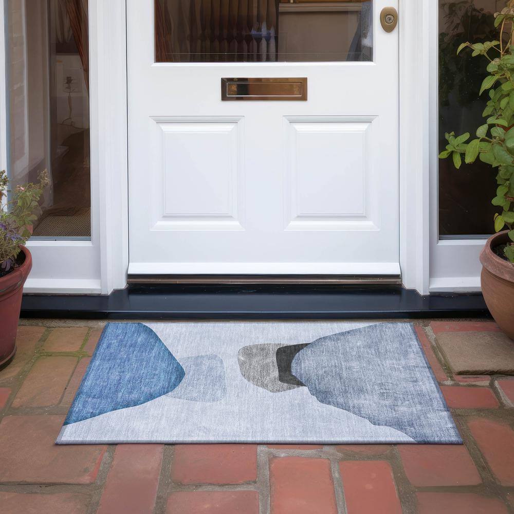 Chantille ACN547 Blue 1'8" x 2'6" Rug. Picture 7
