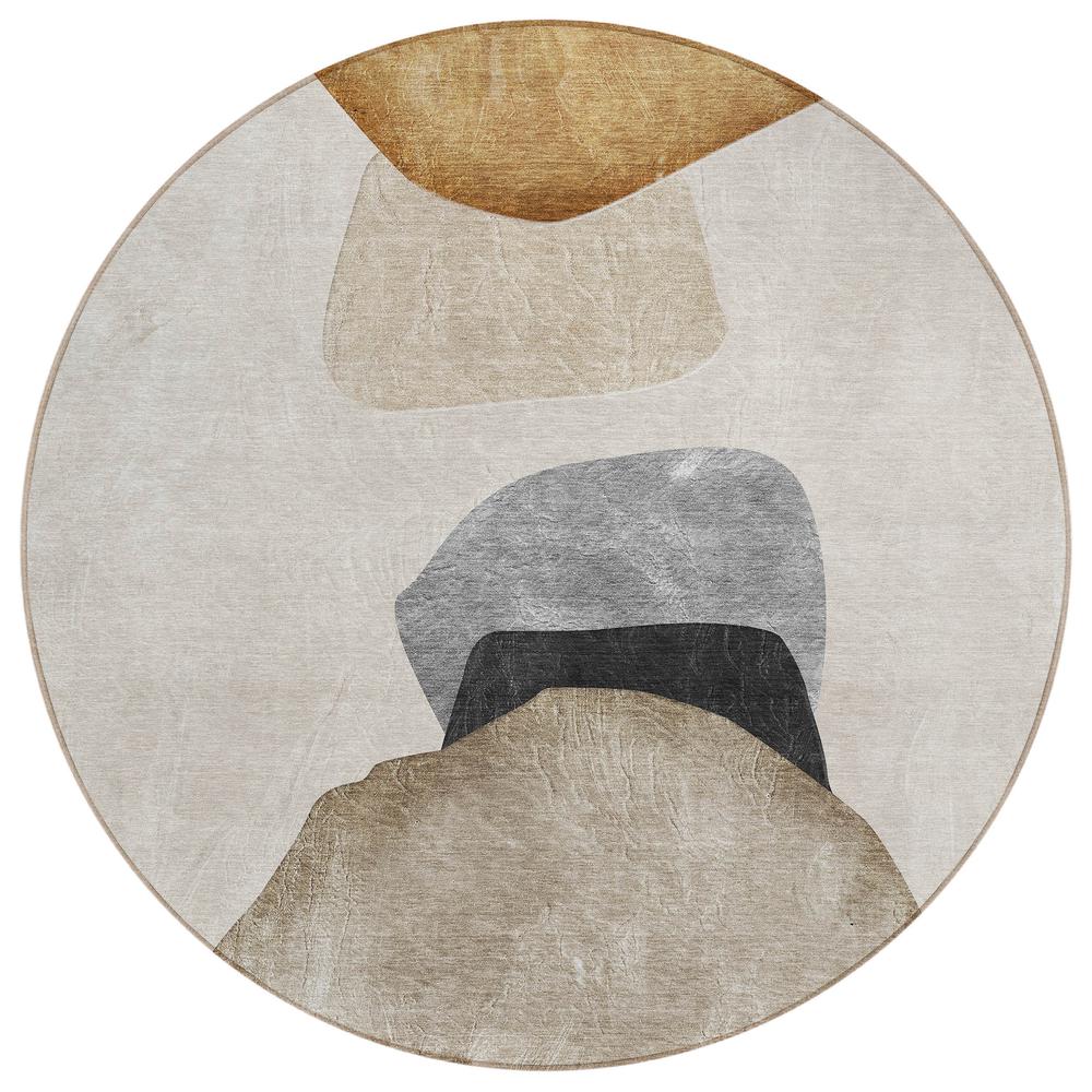 Chantille ACN547 Brown 8' x 8' Rug. Picture 1