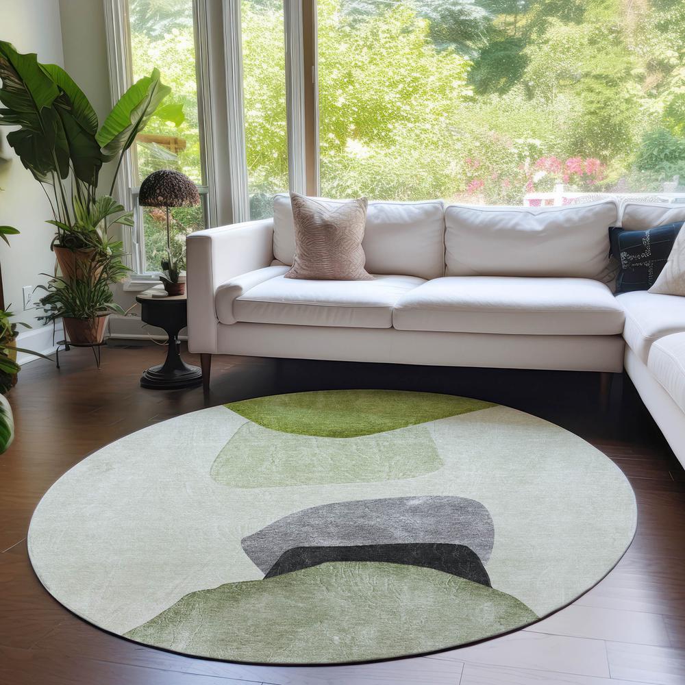 Chantille ACN547 Green 8' x 8' Rug. Picture 7