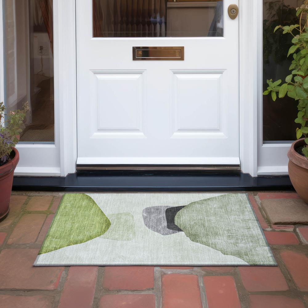 Chantille ACN547 Green 1'8" x 2'6" Rug. Picture 7