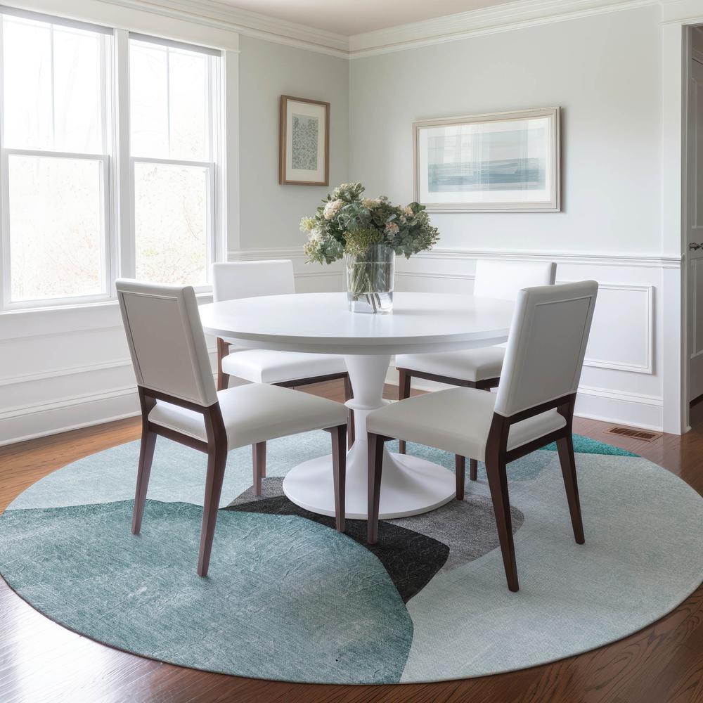 Chantille ACN547 Teal 8' x 8' Rug. Picture 6