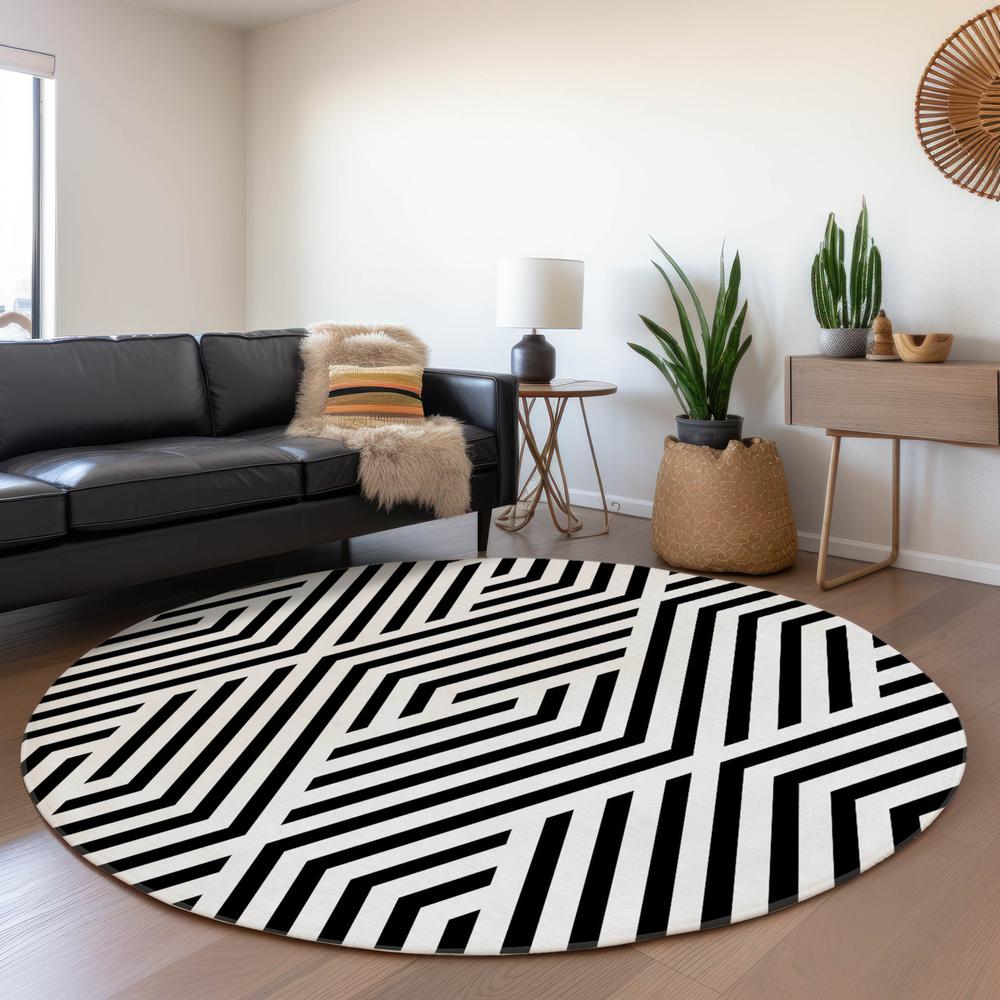 Chantille ACN550 Black 8' x 8' Rug. Picture 6
