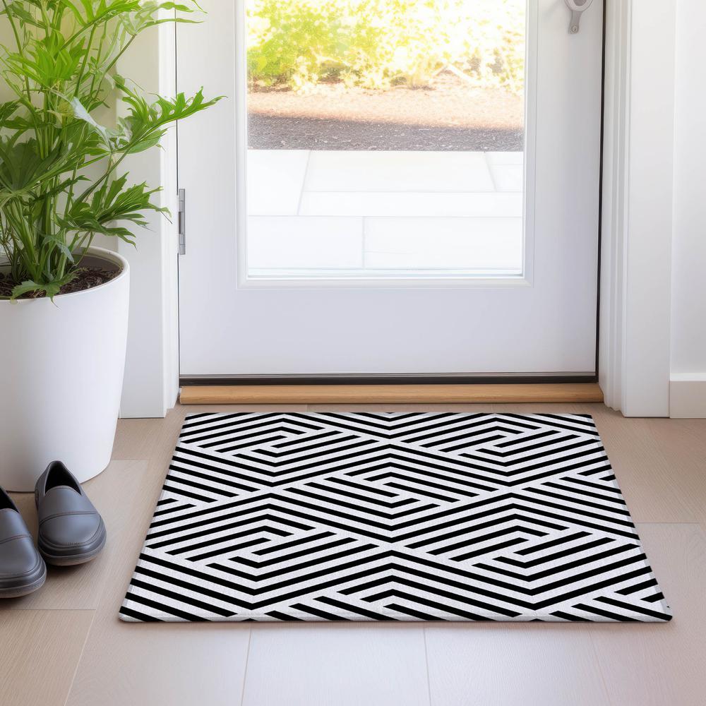 Chantille ACN550 Black 1'8" x 2'6" Rug. Picture 6