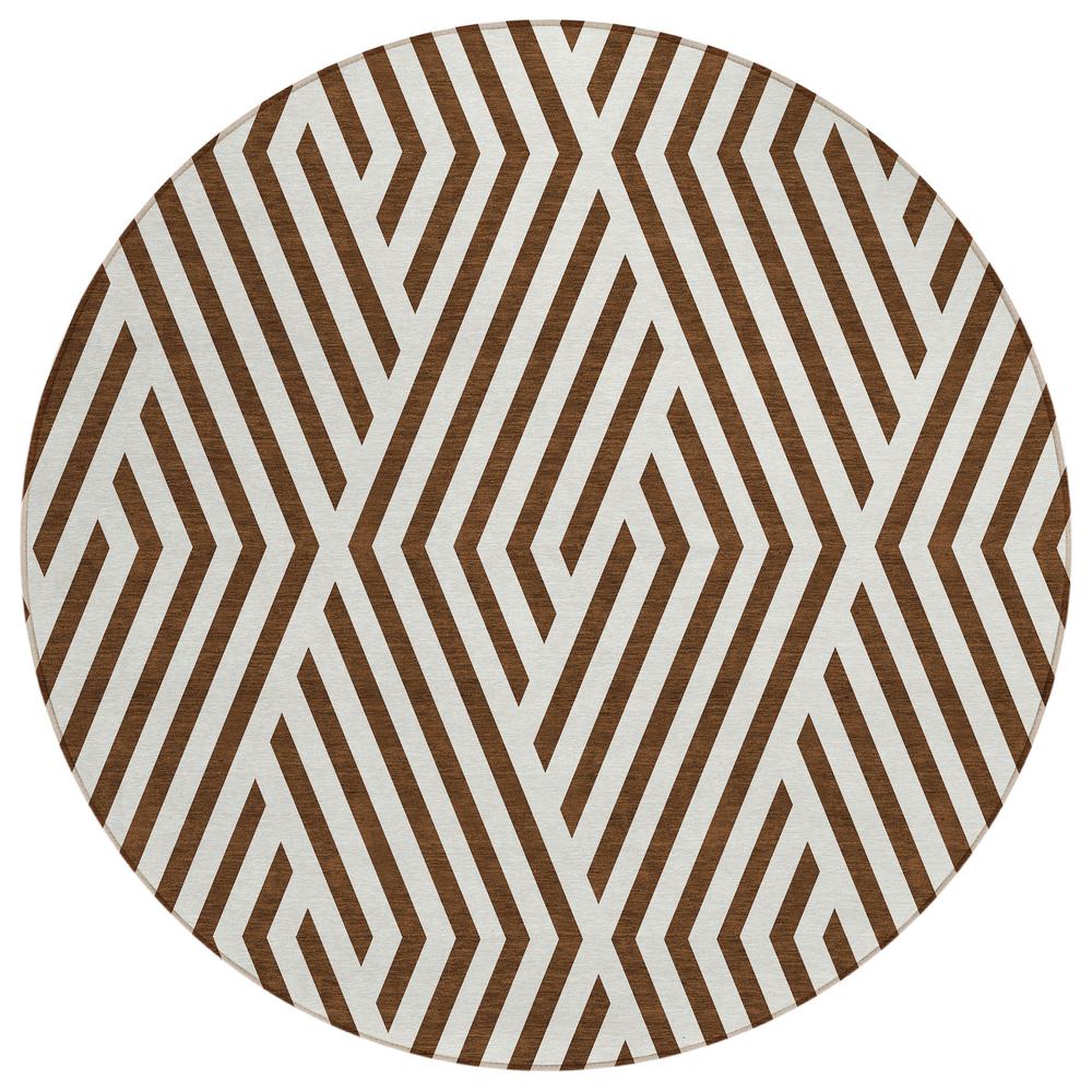 Chantille ACN550 Brown 8' x 8' Rug. Picture 1