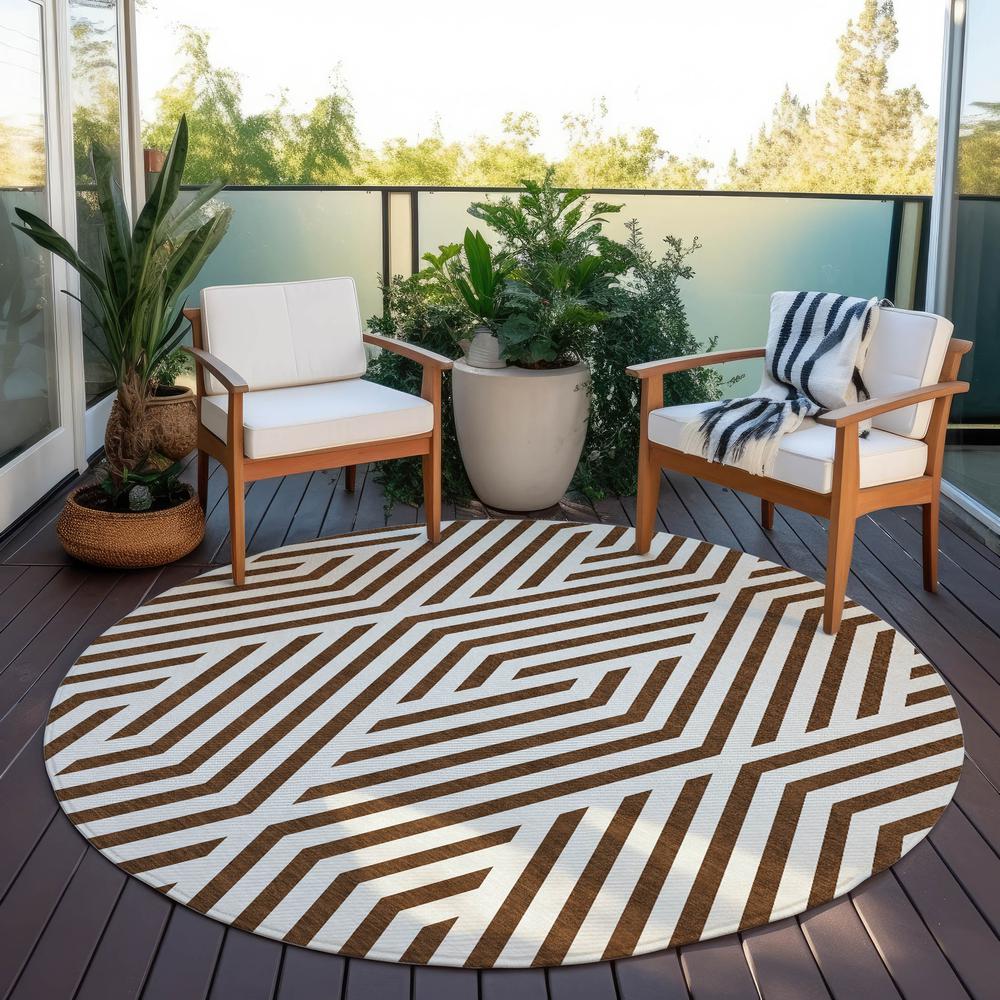 Chantille ACN550 Brown 8' x 8' Rug. Picture 7